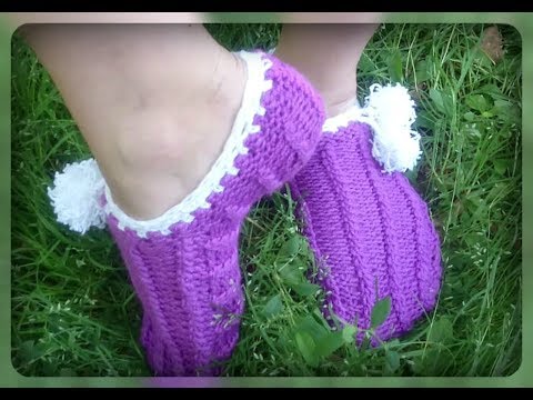 Видео: следки спицами без шва