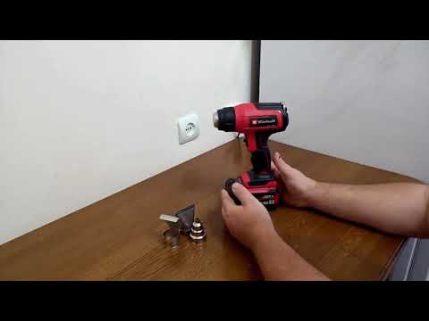 Видео: Фен аккумуляторный Einhell TE HA 18 Li. Обзор и тест. Cordless Hot Air Gun. Перезалив.