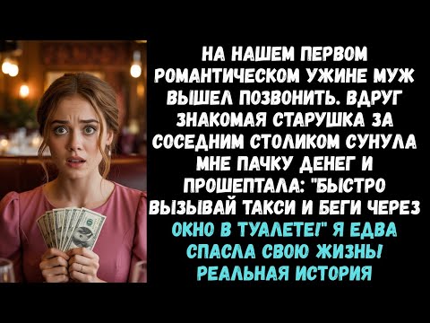 Видео: На романтическом ужине старушка шепнула: «Беги, пока не поздно!» — и я поняла, почему…