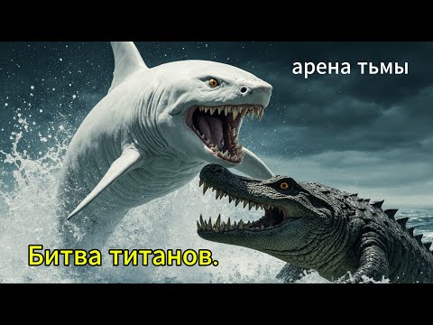 Видео: Крокодил против Акулы: Битва в Арене Тьмы! Кто Выйдет Победителем?