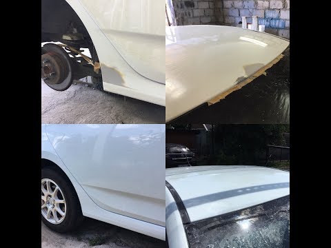 Видео: Локальная покраска Hyundai Solaris