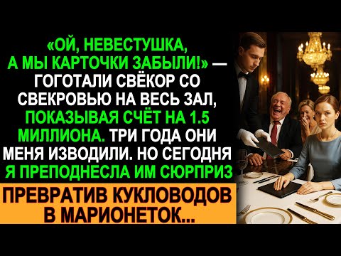 Видео: Свёкор со свекровью унизили меня на весь зал. Но я заставила их платить сполна!