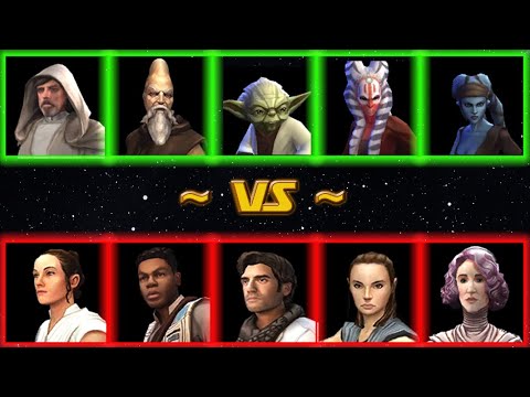 Видео: мЛюк против лРей/ JML vs Rey - (SWGOH - RH Alliance)