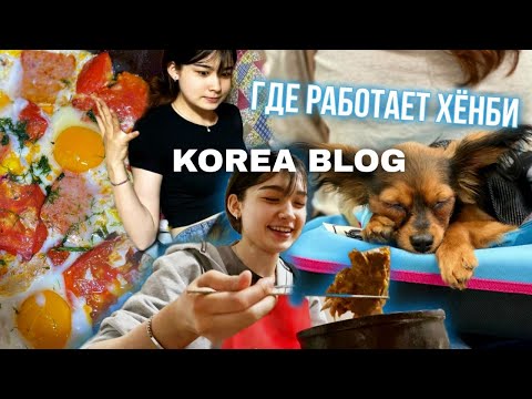 Видео: Где работает ХёнБи/Ужин с дочерью, едим пёхеджанкук/Готовлю дома яичницу с помидорами/KOREA VLOG