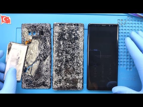 Видео: ПРОЙДЕТ ИЗ ГРУЗОВИКА !!! | Для Samsung Galaxy Note 8 Замена батареи задней стеклянной крышки