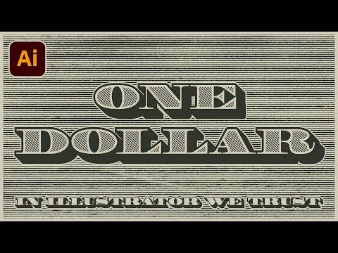 Видео: Как создать текстовый эффект долларовой купюры в Adobe Illustrator