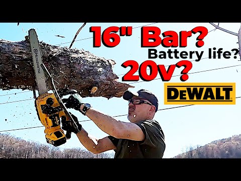 Видео: Тестирование бензопилы Dewalt 20v с шиной 16 дюймов