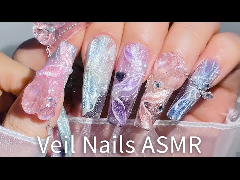 Видео: Нежный весенний дизайн ногтей‧₊˚💗 ASMR / Новая лампа и цвета📦 / Наращивание ногтей