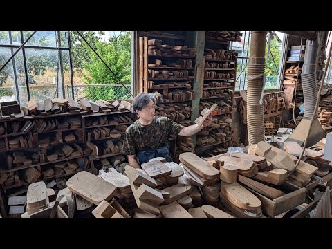 Видео: Процесс изготовления японских деревянных сабо. Мастерская со 100-летней историей.