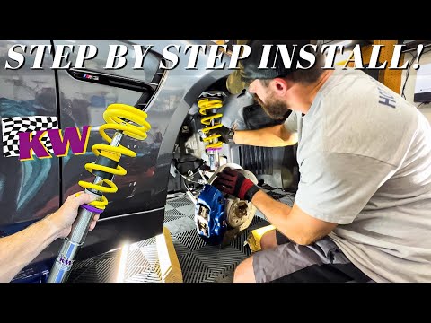 Видео: Установка койловеров BMW F80 M3 KW V3! С УДАЛЕНИЕМ EDC!!
