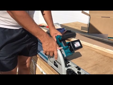 Видео: Аккумуляторная погружная пила Makita DSP601ZU и направляющая для погружной пилы макита
