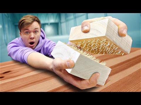 Видео: ЧТО ЕСЛИ ПРИКЛЕИТЬ ДЕРЕВО КАК ЗАСТЕЖКУ ЛИПУЧКУ