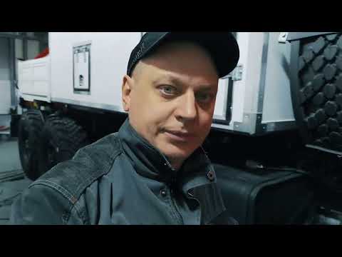 Видео: Урал 4320 бескапотный, мастерская с КМУ ИМ-55.#Ural 4320 cabover, workshop with IM-55 crane.