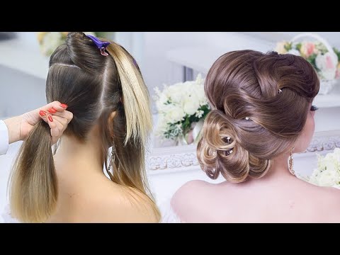 Видео: 5 Вечерних причесок.Прически пошагово.Низкие пучки