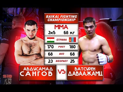 Видео: Abdusamad Sangov VS Batsuren Davaajamz (145LBS)/Абдусамад Сангов VS Батсурэн Даваажмц ММА 3*5