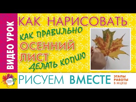 Видео: КАК правильно делать копию. Осенний ЛИСТ.  Этапы работы в МЦХШ