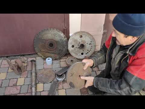 Видео: Циркулярная пила для дров с инерционным маховиком