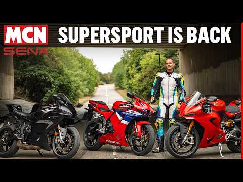 Видео: Суперспортивная перестрелка! | Ducati Panigale V2 против Yamaha R9 против Honda CBR600RR | Группо...