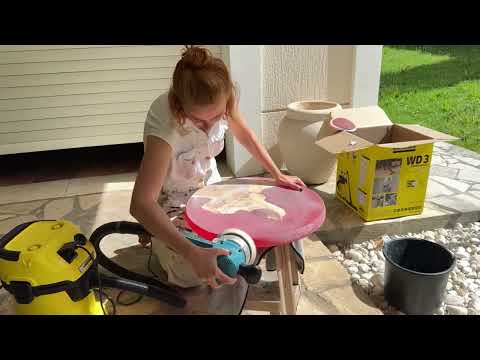 Видео: Шлифовка полировка эпоксидных столов