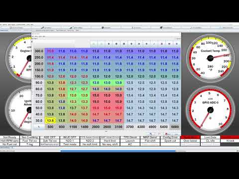 Видео: Основы работы с таблицей прицеливания Megasquirt AFR | Tuner Studio | Speeduino