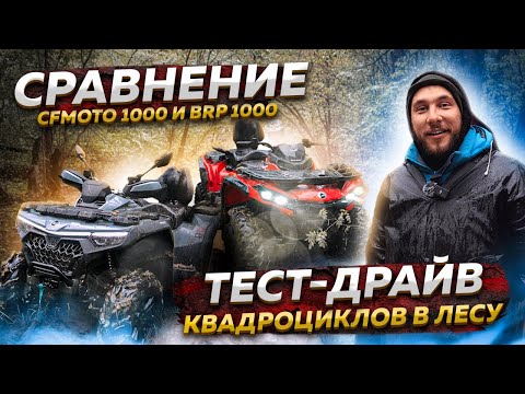 Видео: СРАВНЕНИЕ CFMOTO 1000 и BRP 1000 - ТЕСТ-ДРАЙВ КВАДРАТОВ В ЛЕСУ / Литровый квадроцикл