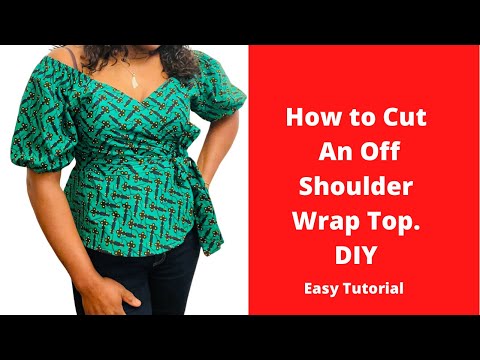Видео: Как раскроить блузку с открытыми плечами и запахом | Простой урок #как#кроитьишить