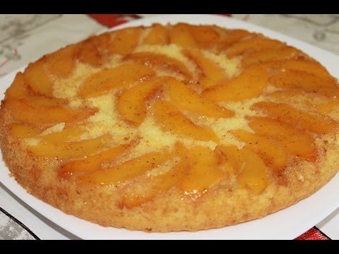 Видео: Пирог-перевертыш с персиками. Персиковый пирог.(Upside-Down Peach Cake)