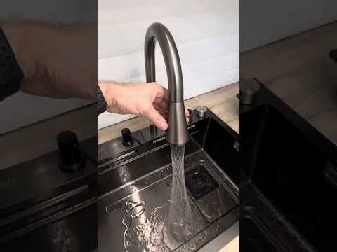 Видео: Многофункциональная мойка 680*450 с водопадом из тик тока из нержавейки.