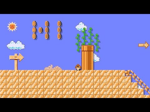 Видео: Опасная пустыня Доцубо от Nekokira 🍄Super Mario Maker 2 ✹4K Без комментариев #doa