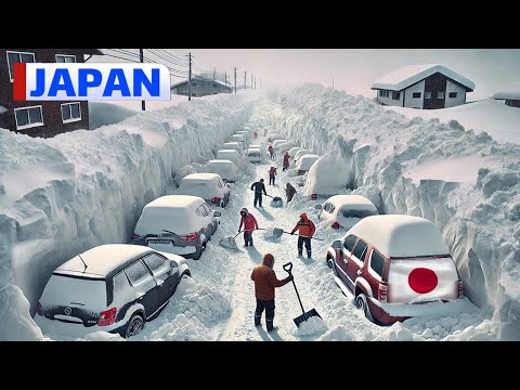 Видео: Невероятно! Японию поразила сильнейшая метель 🏡 Дома и машины погребены под горами снега ❄️