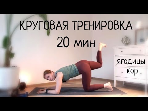 Видео: Круговая на ягодицы и кор (20 мин)