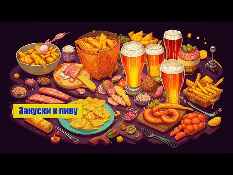 Видео: Чем закусываем пиво \ Классические пивные закуски, рыба, чипсы, орешки, мясо