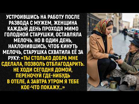 Видео: Устроившись на работу после развода с мужем, женщина каждый день проходя мимо голодной старушки...