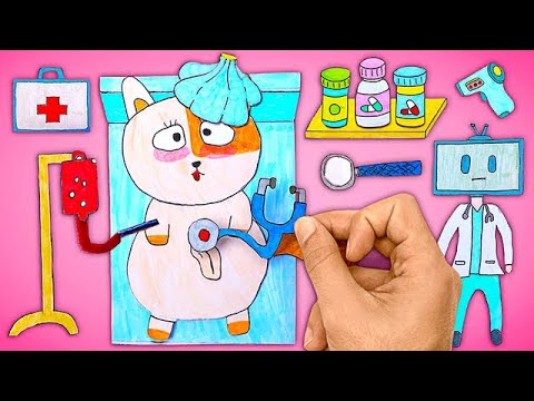 Видео: Спасаем бумажных котят || Весёлый доктор! Мастерим игрушечную больницу