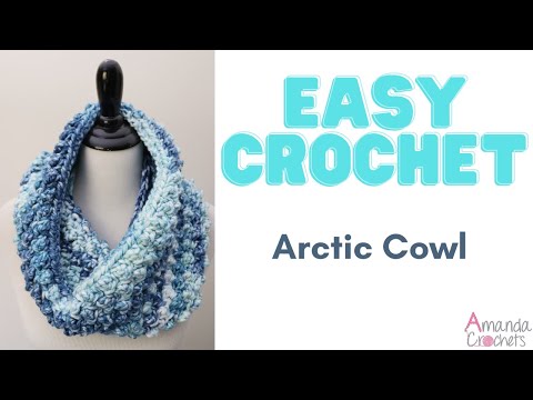 Видео: Легкое вязание крючком | Арктический капюшон | Простая схема вязания капюшона крючком | Урок по в...