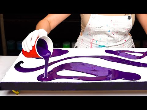 Видео: Мои лучшие результаты!🔥7 техник заливки акрилом, которые стоит попробовать! Абстрактное искусство