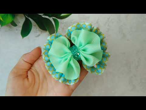 Видео: Бантик из ленты - Сделать бант из ленты - Бантики из репсовых лент 🎀 - #1