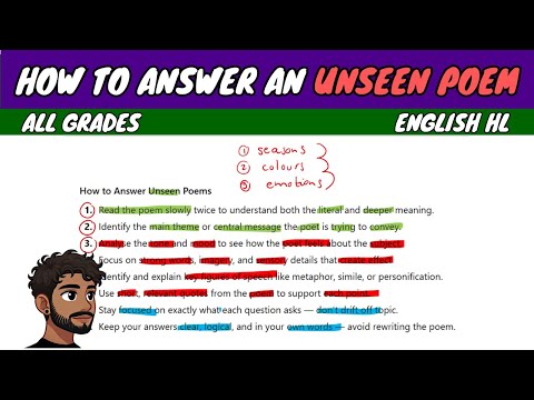 Видео: Как ответить на невидимое стихотворение | English HL