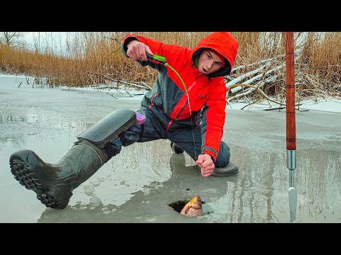 Видео: НАШЁЛ ЛЕСНУЮ ЛУЖУ, ГДЕ КИШИТ КАРАСЁМ! ТАКОГО КЛЁВА Я ЕЩЁ НЕ ВИДЕЛ! Зимняя рыбалка 2023