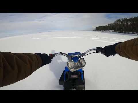 Видео: Пробуем 20-сильный мотоснегокат. Первые впечатления!