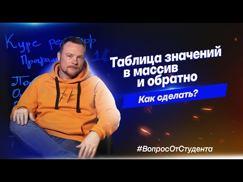 Видео: Курс по 1С. Таблица значений в массив и обратно. Как сделать?)