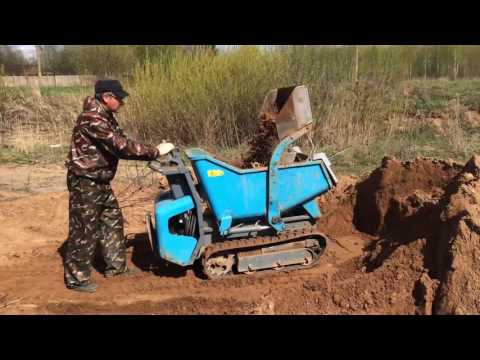 Видео: Мини думпер (мини самосвал) в работе.