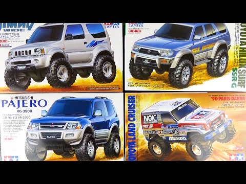 Видео: Давайте соберем 4 Tamiya "Comical Mini 4WD series" и поиграем в ♪ Pajero, Jimny и т.д.
