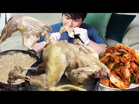 Видео: Куриный суп и острое кимчи!! Здоровая корейская еда от MUKBANG REALSOUND ASMR EATINGSHOW