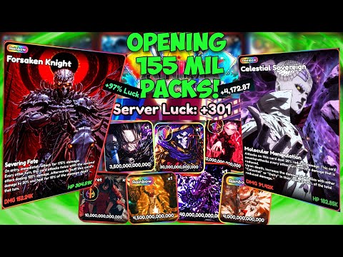 Видео: (КОДЫ!) Я открыл 155 *МИЛЛИОНОВ* наборов в новом обновлении 375+ УДАЧИ в Anime Card Clash!