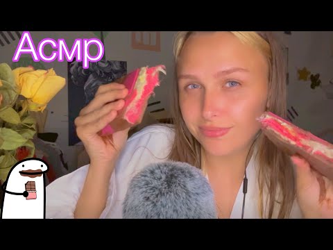 Видео: Асмр Итинг Шоколада Волосы ангела 🍫 Звуки рта 👄 ASMR eating chocolate angel hair