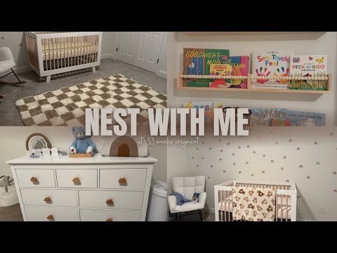Видео: Гнездышко со мной на 33 неделе беременности | Обустройство детской комнаты | Организация комода и...