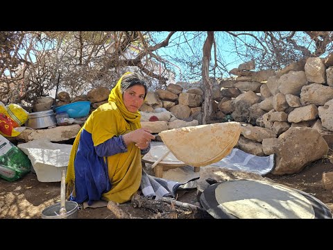 Видео: Простая жизнь иранских кочевников: выпечка местного хлеба на огне