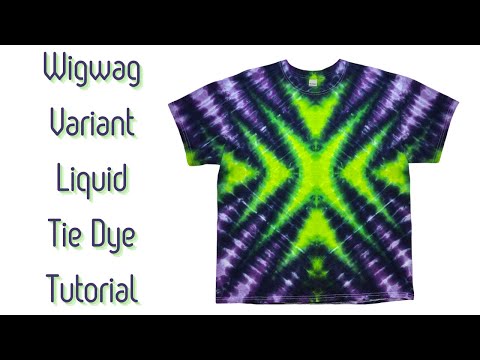 Видео: Узор «тай-дай»: вариант «Виг Вэг» (жидкий краситель)