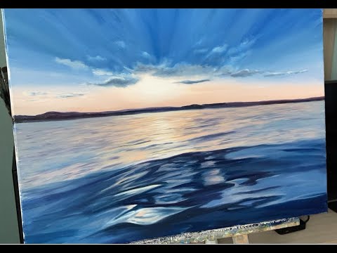 Видео: Картина маслом пошагово. Уроки рисования для начинающих художников. Студия живописи "Оксилайт Арт".